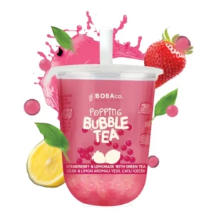 BUBBLE TEA CUP FRAISE-CITRON 33CL